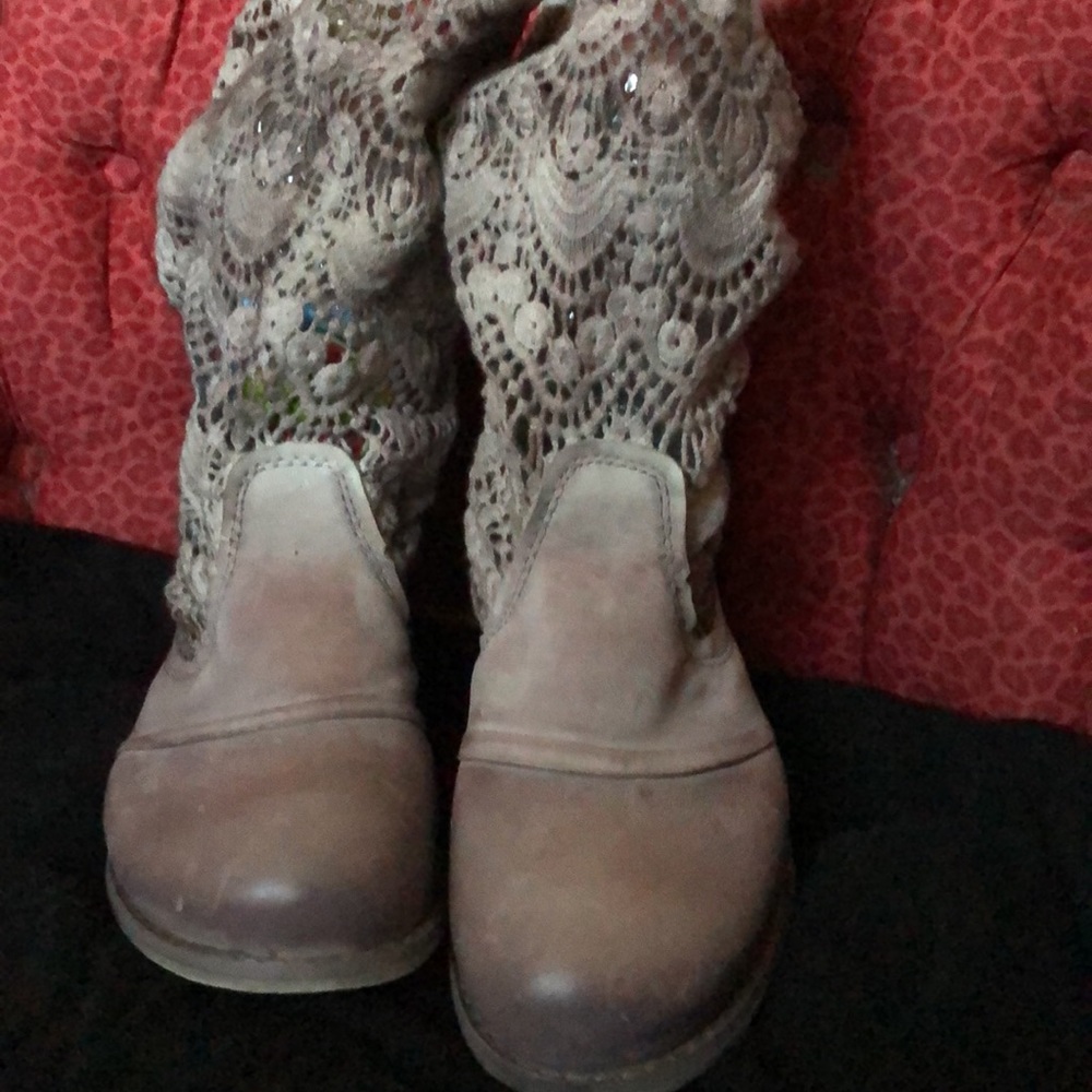 Free People Lace Bunker Boots